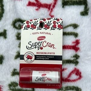 Carmex SuperCran Moisturizing Lip Butter Balm Cranberry Vitamin E- .15oz